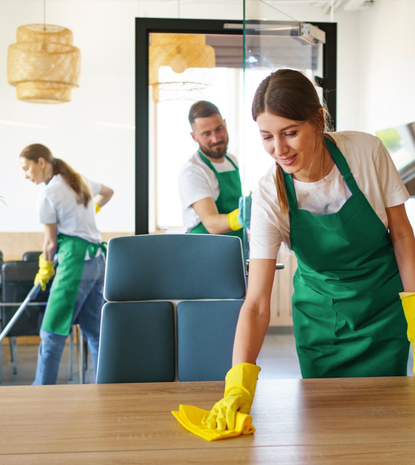 Professional cleaning team at work, Alomo Cleaning in Laurel, MD
